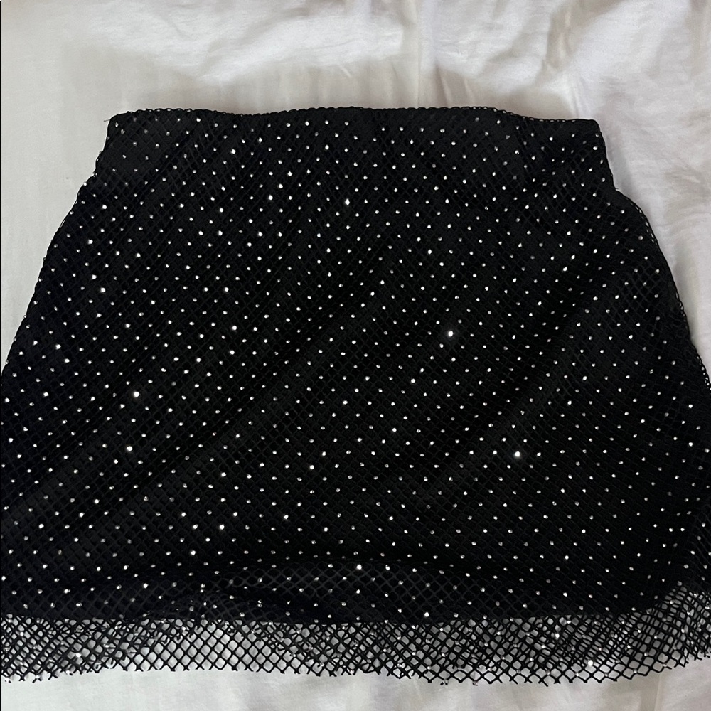 Elegant Black Polka Dot Skirt